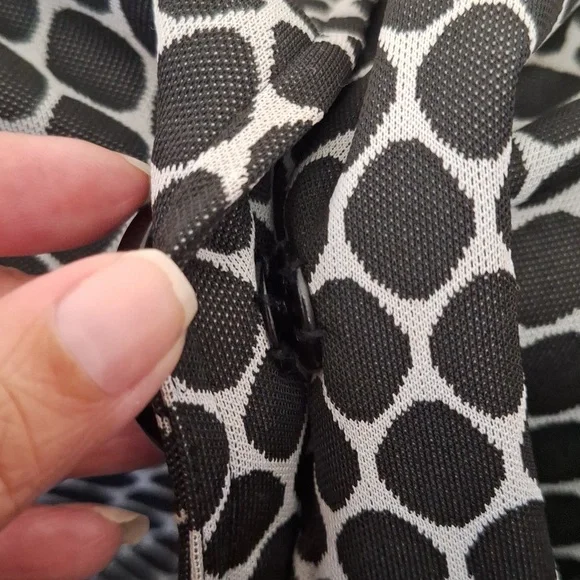 Maggie Barnes Lightweight Jacket Womens 3X Black White Polka Dot - Picture 5 of 9